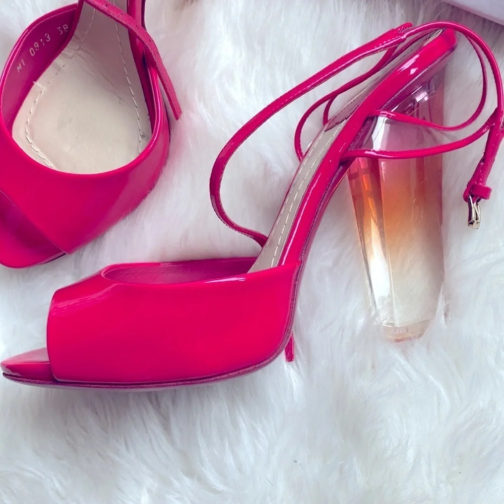 Christian Dior Reflet Plexi Patent PVC Heel - Picture 7 of 11